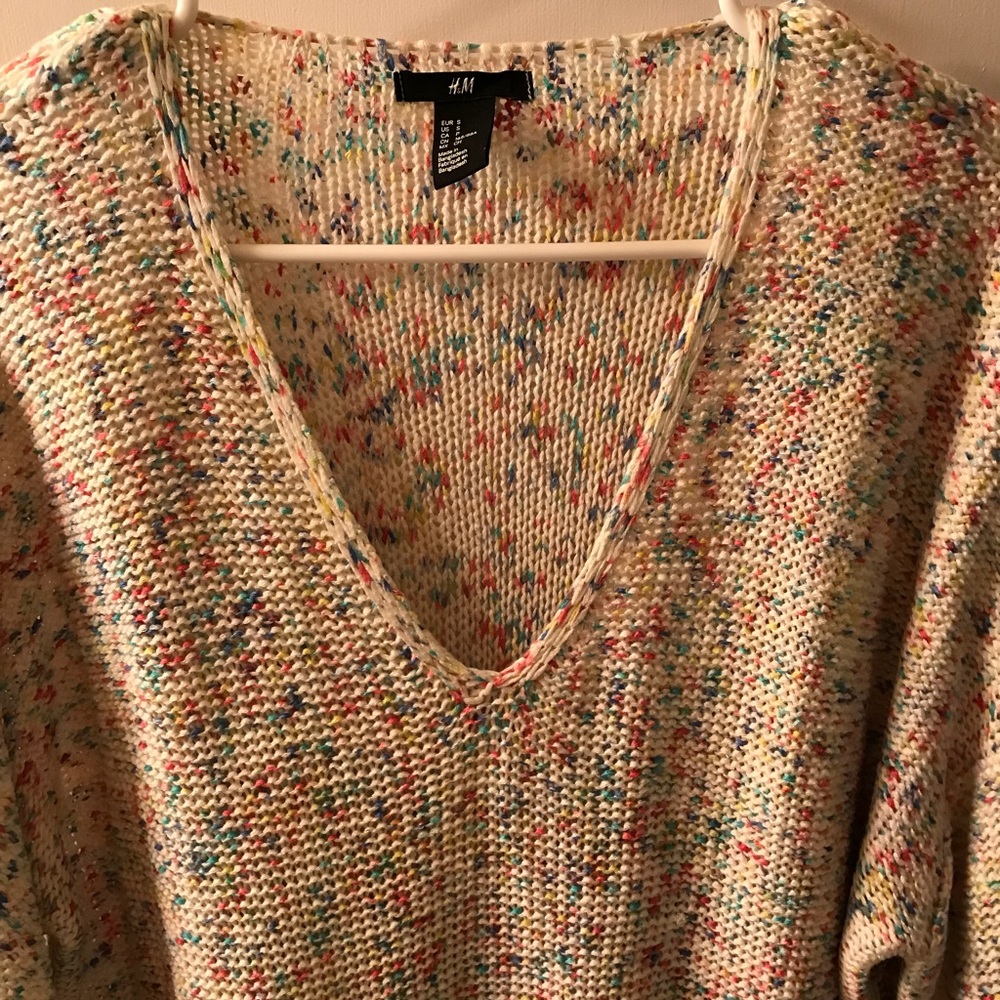 H&M loose knit pullover in rainbow 🌈 - Picture 3 of 6